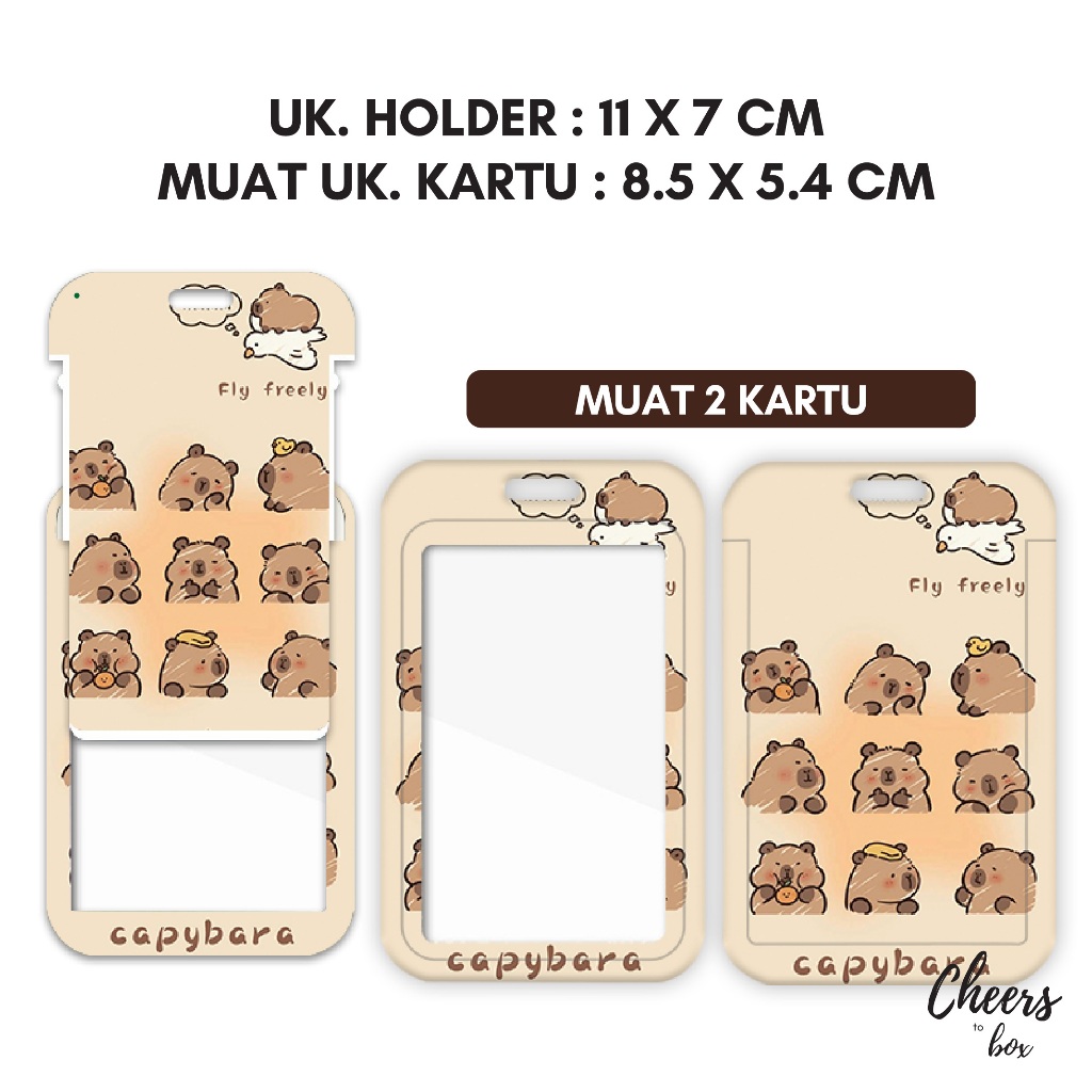 

RB (N017) ID Card Holder Tali Yoyo Capybara / Nametag Yoyo Kapibara / Card Holder Yoyo / Lotso /