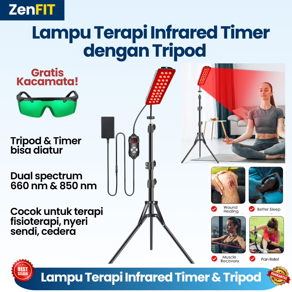 Alat Fisioterapi Terapi Inframerah (Timer + Tripod + kacamta) Infrared Lampu Terapi Physiotherapy In