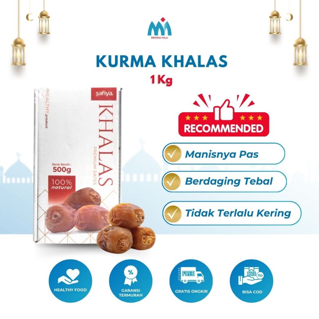 

Kurma Khalas 1 Kg Safiya Premium Original Oleh Oleh Haji Umroh