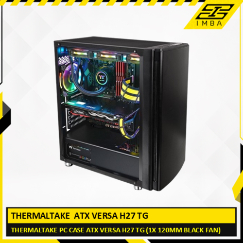 THERMALTAKE PC CASE ATX VERSA H27 TG (1X 120MM BLACK FAN) PC CASE