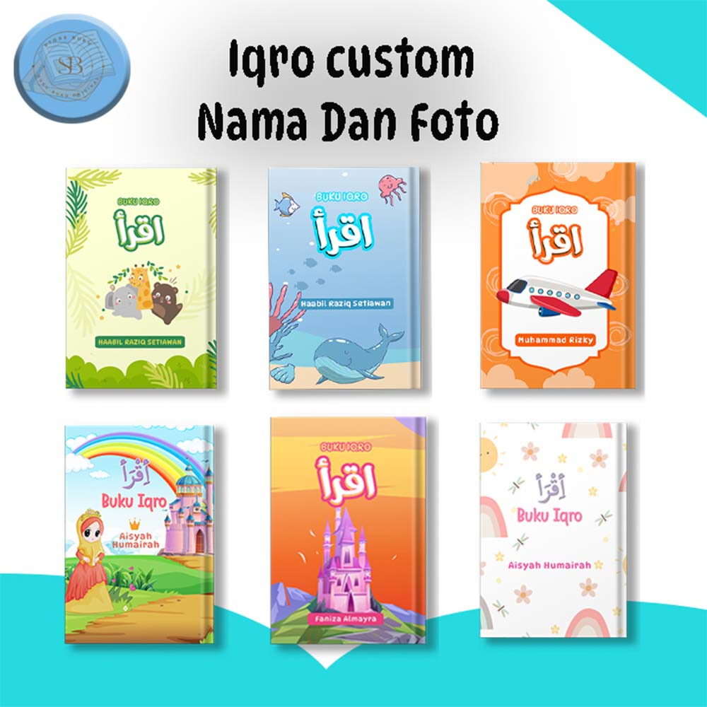 Iqro Custom Tulis Nama Desain Cover Iqro Warna Custom Hard Cover - iqro custom bisa request nama dan