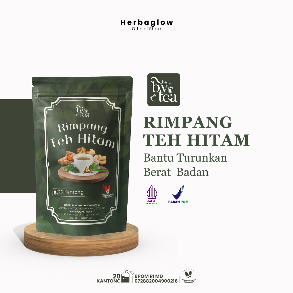 

Teh Rimpang Hitam ByTea - Teh JSR Menurunkan Berat Badan Teh Herbal Pelangsing 20 Tea Bags BPOM
