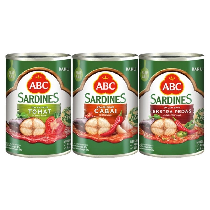 

SARDENG SARDINES ABC TOMAT PEDAS EXTRA PEDAS 155g