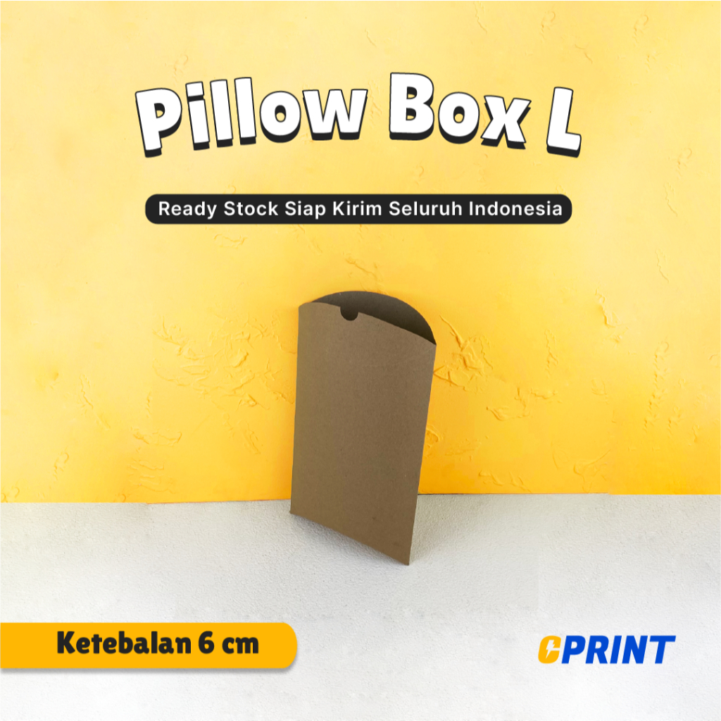 

Pillow Box / Gift Box / Box Kado L (31 x 20 cm) - Kraft 275gsm