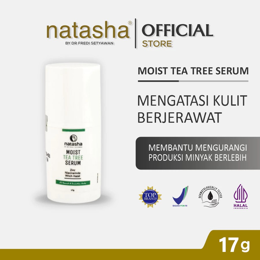 Natasha Moist Tea Tree Serum - Serum jerawat, Mengatasi & Merawat kulit berjerawat