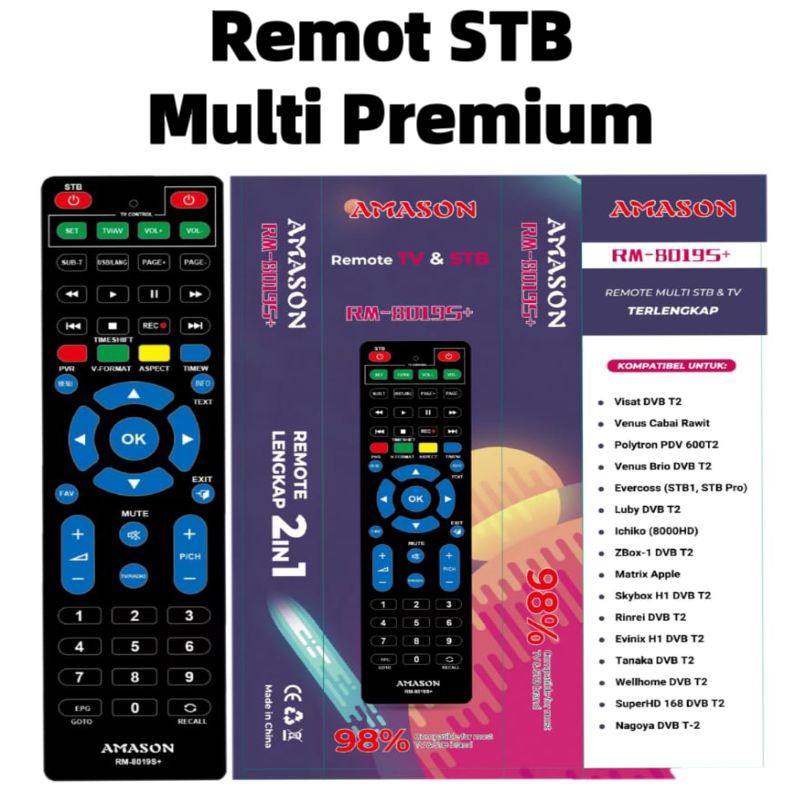 Remot STB Dan TV Set Top Box / Remot STB Matrix / Remot STB Multi / Remot STB Tanaka