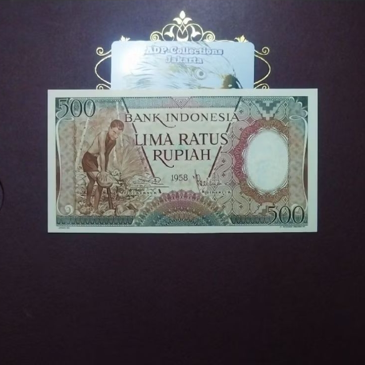 Uang kuno 500 pekerja 1958 seri cantik 05050