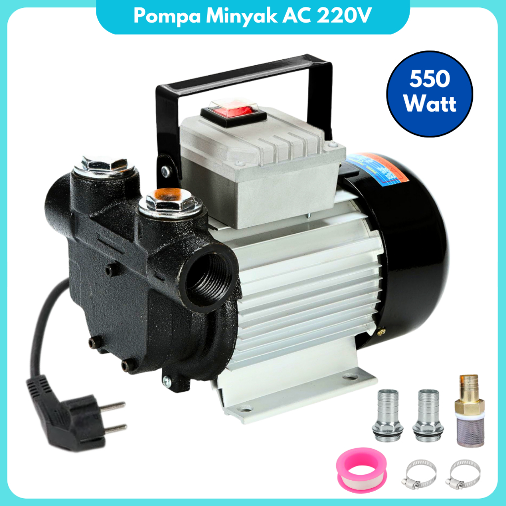 Pompa Minyak AC 220V Solar Elektrik Diesel Transfer Pump 550W Pompa Air Diesel Solar Pompa minyak