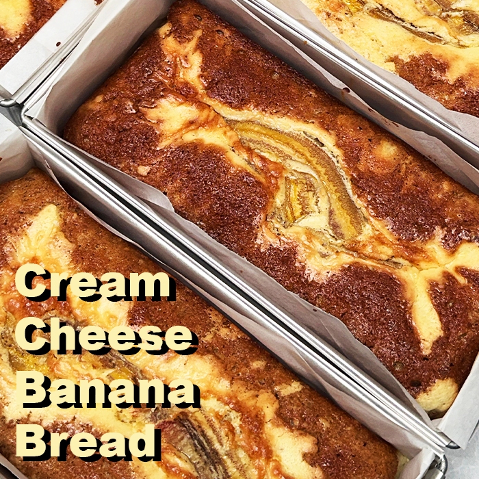 

HOMEMADE CREAM CHEESE BANANA BREAD / BOLU PISANG KRIM KEJU