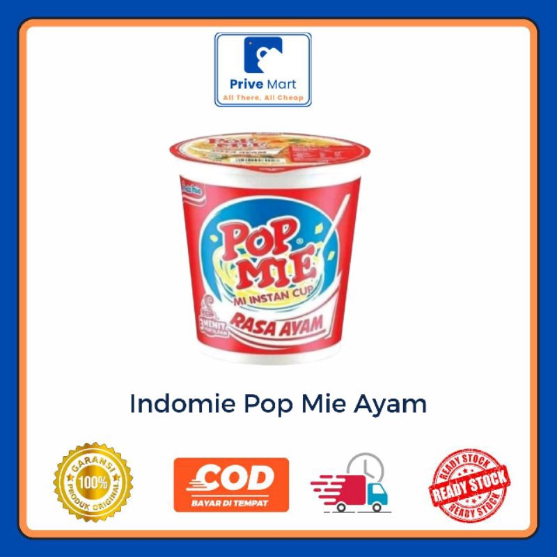 

Pop Mie Mi Instan Cup Rasa Ayam 75g Prive Mart
