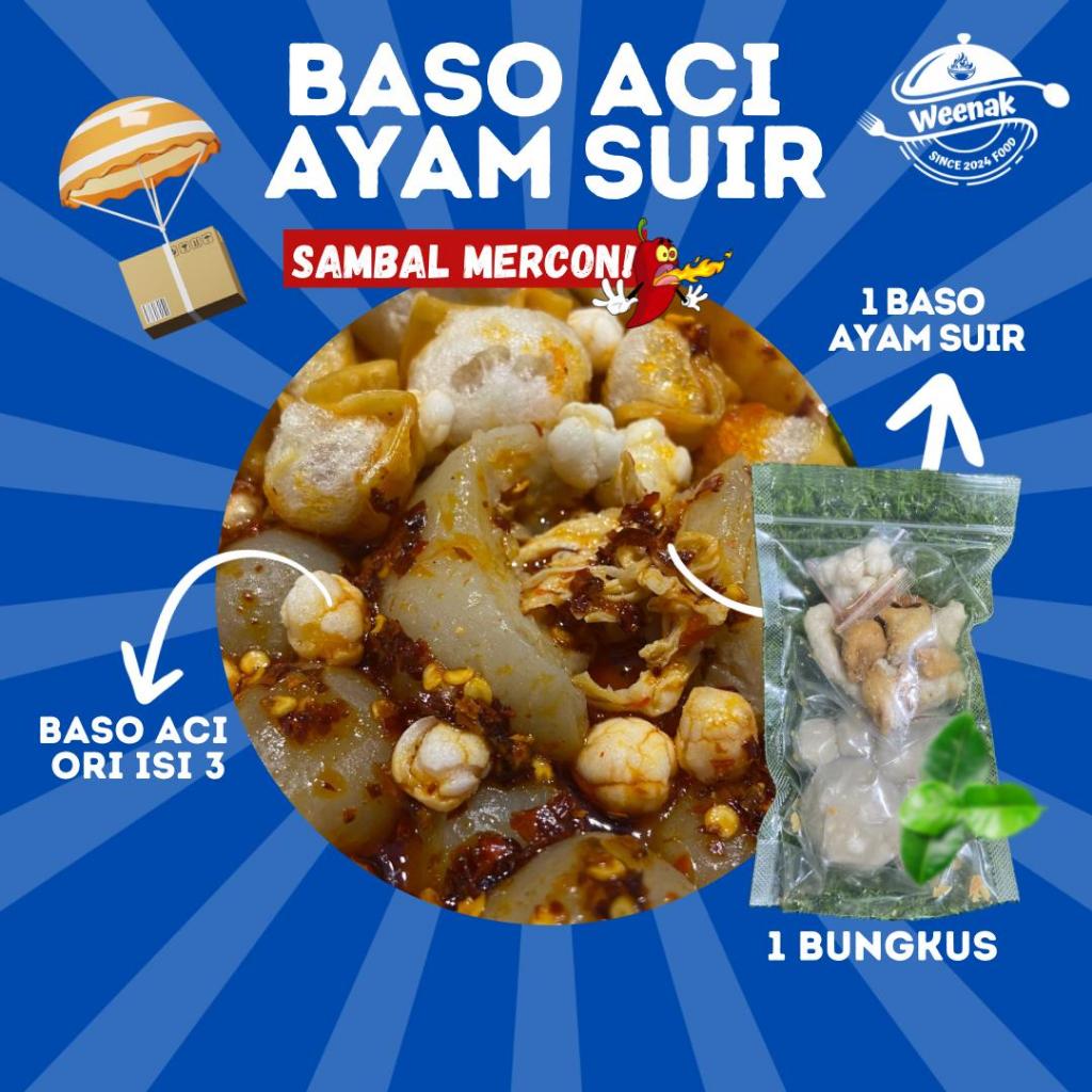 

Baso Aci Ayam Suir Satuan Ecer Pedas Nampol Kuah Kaldu Harga Murah Special Home Made