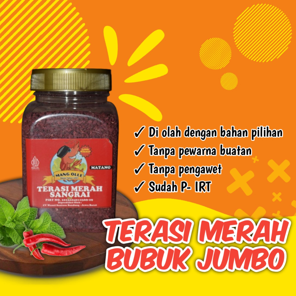 

Terasi Tabur Matang Ukuran Jumbo Lebih hemat Praktis Siap Pakai IK3