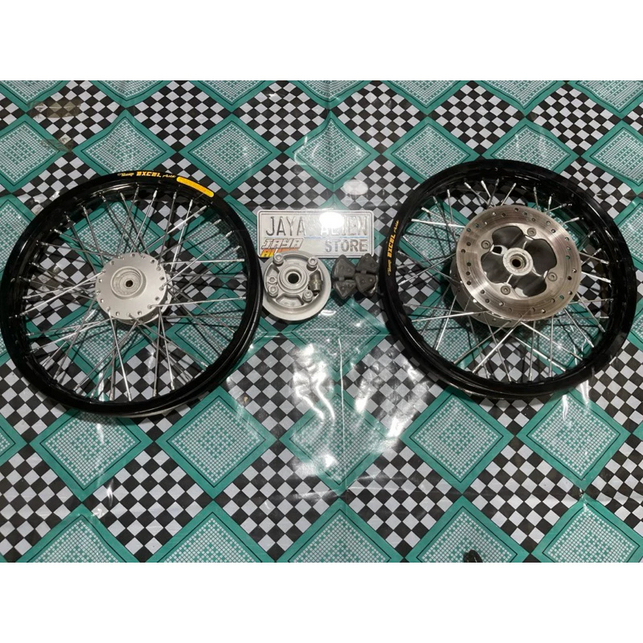 Paket Velg Takasago Excel Asia KW Set Bahan Velg Almunium Ukuran 160/185 Double Disk Honda CBR 150 N