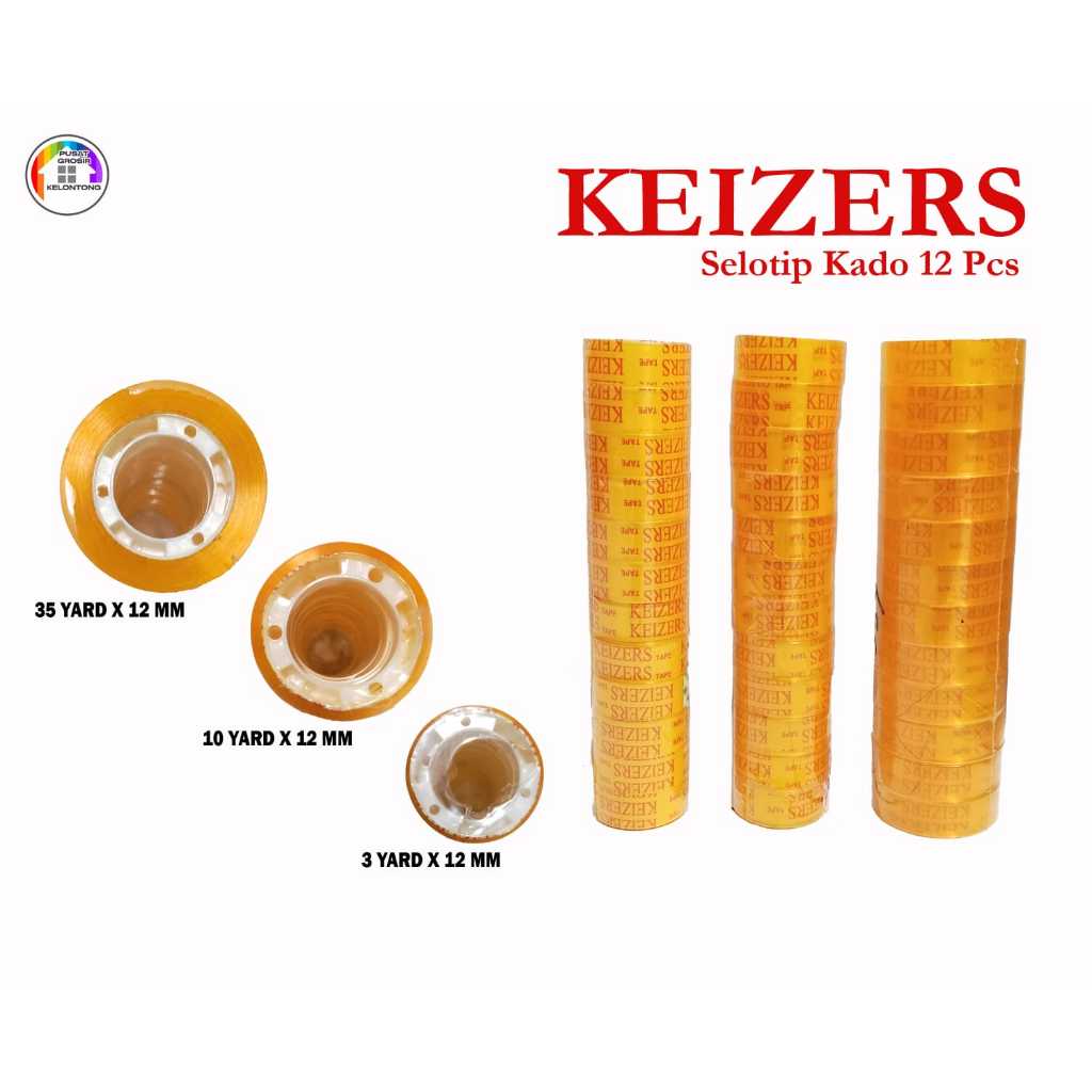 

KEIZERS - Solatif solasi kado 1 ROLL ISI (12PCS) – Perekat Kuat & Serbaguna | PUSAT KELONTONG SERBAGUNA, MEREKAT, ISI BANYAK, UNTUK KADO, DAN LAIN LAIN, KECIL RINGAN.
