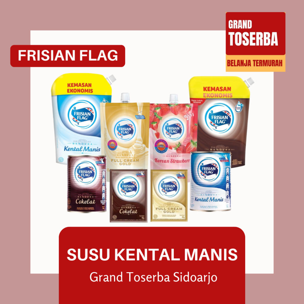 

FRISIAN FLAG SUSU KENTAL MANIS SACHET, POUCH, DAN KALENG / KENTAL MANIS FULL CREAM GOLD DAN COKELAT