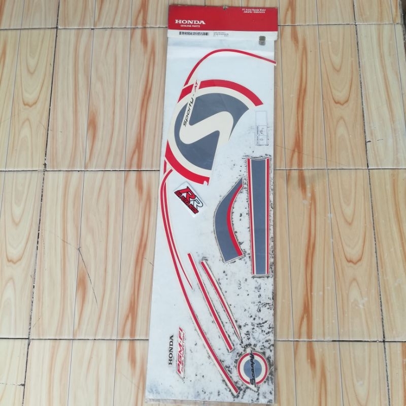 stripe grafik graphic sticker striping body bodi kanan original ori honda scoopy scopy fi sporty tah