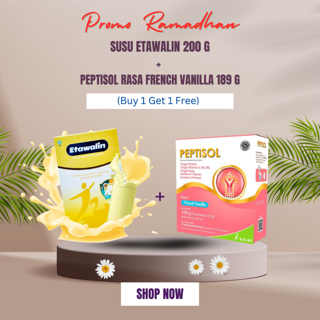 

PEPTISOL RASA FRENCH VANILLA 189 G + SUSU ETAWALIN 200 G - Susu