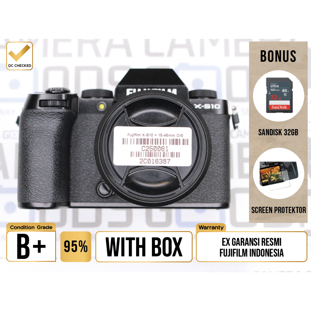 Fujifilm X-S10 kit XC 15-45mm APSC Camera - Grade B+ - C250061 Kamera Digital Mirrorless Used Second