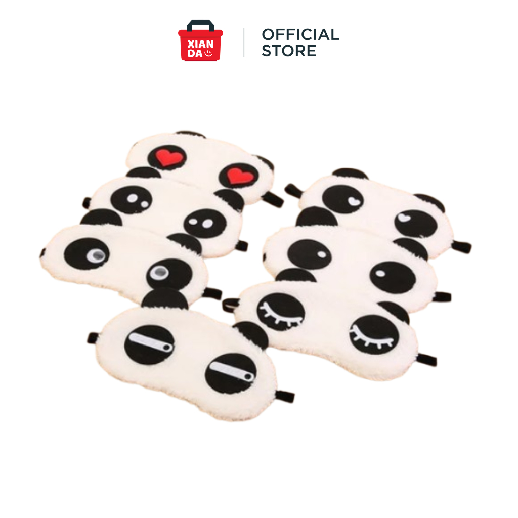 PENUTUP MATA TIDUR MOTIF PANDA EKSPRESI NYAMAN DIPAKAI LAMA MASKER KARAKTER TUTUP SLEEPING EYE MASK 