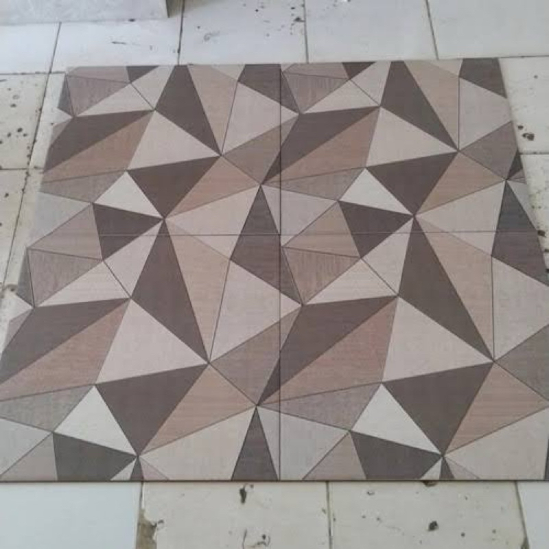 Keramik Kasar Teras Garasi Carport Concord Ruby Brown 50x50