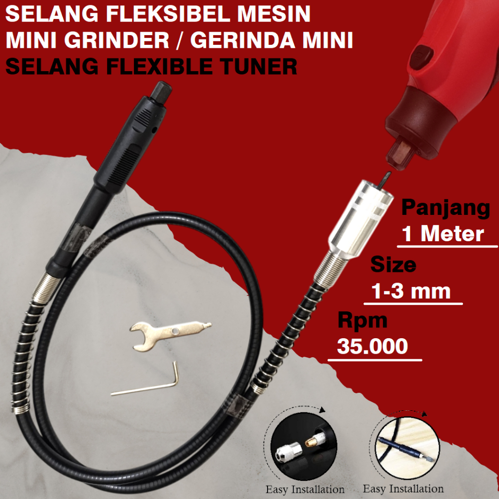 Selang Fleksibel Bor Tuner Selang Flexible Mini Grinder Bor Cuner Kabel Tuner Bor Gerinda Mini ART