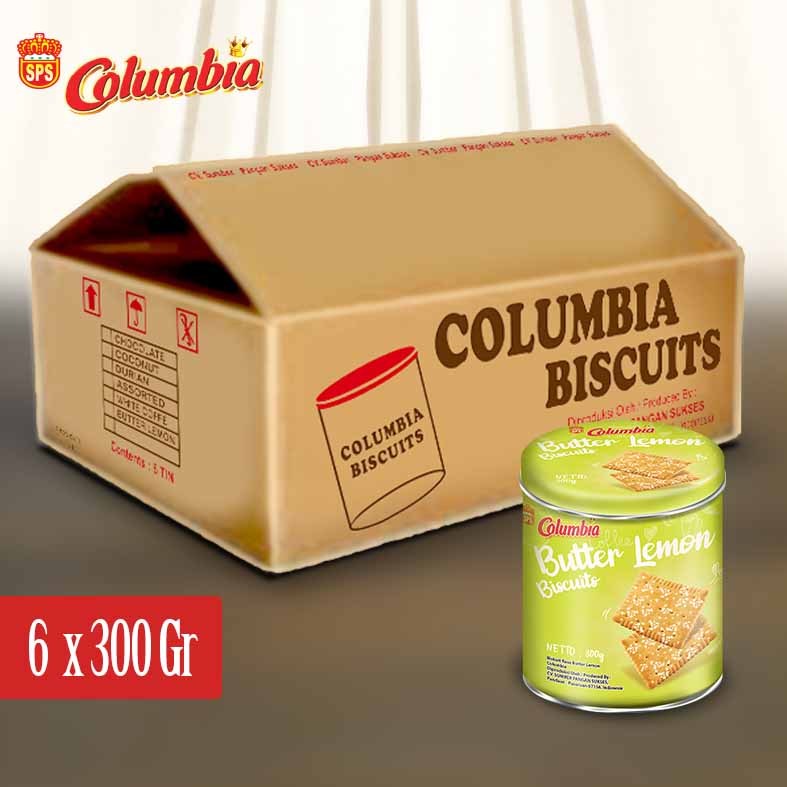 

COLUMBIA BISKUIT KALENG BUTTER LEMON 6 x 300GR