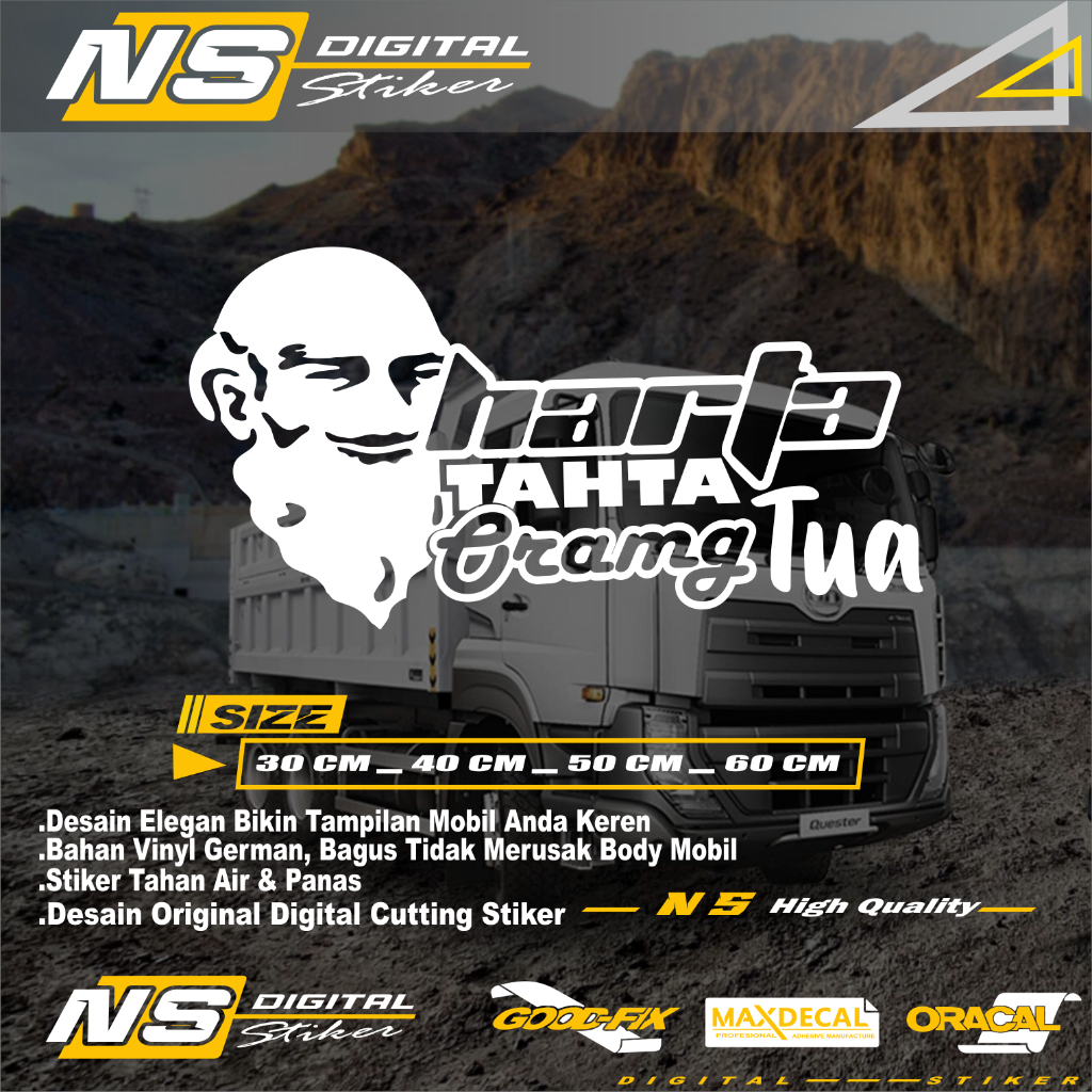 Stiker Mobil Variasi Kaca Bodi Samping Kata Kata Truk Canter Pick Up granmax L300 Keren Tulisan hart