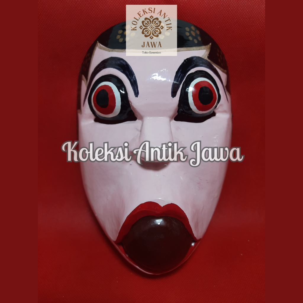 Topeng Kayu Wajah Dagelan Komedi Lucu