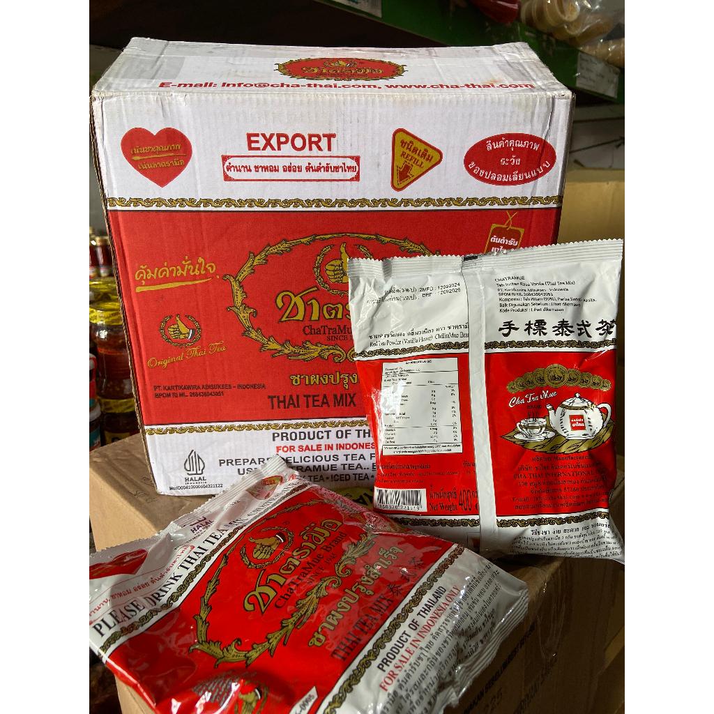 

Chatramue brand thai tea original 400 gr serbuk daun teh asli thailand halal BPOM