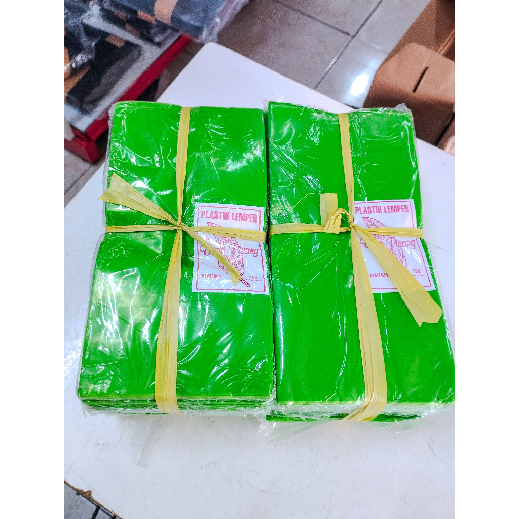 plastik lemper Hijau / plastik bungkus lemper Tebal