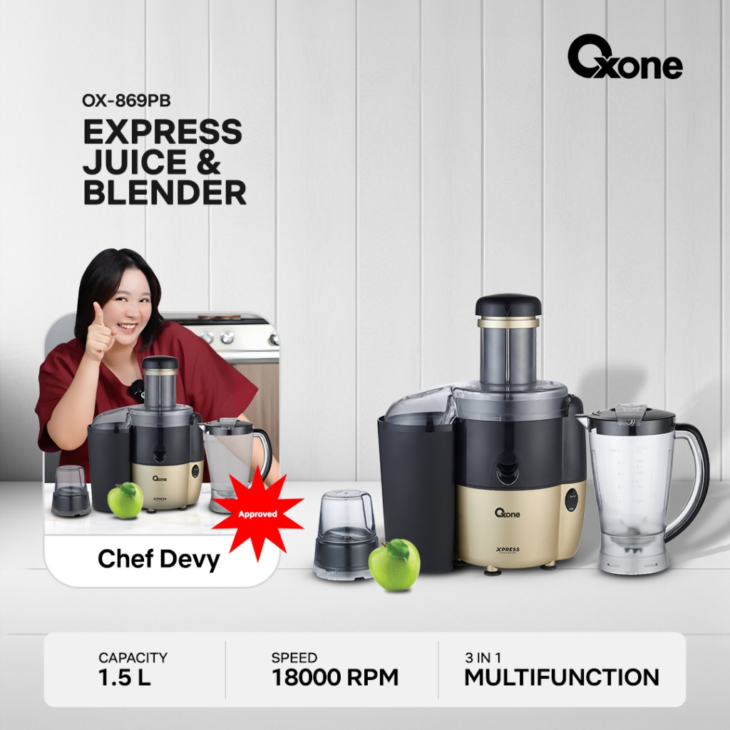 Oxone OX869PB Juicer Blender 18000 rpm kapasitas1.5 Liter 400 Watt