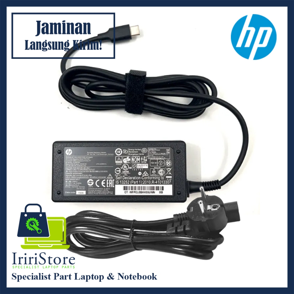 ADAPTOR LAPTOP HP Pavilion X2 12-B000 Series b010nr b017ca b020nr b004tu b096ms B004NL B005NF TYPE-C