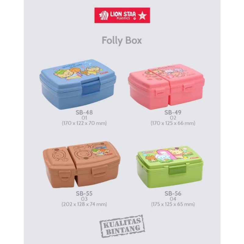 Lunch Box Kotak Makan Ompreng Anak Folly Box Lionstar