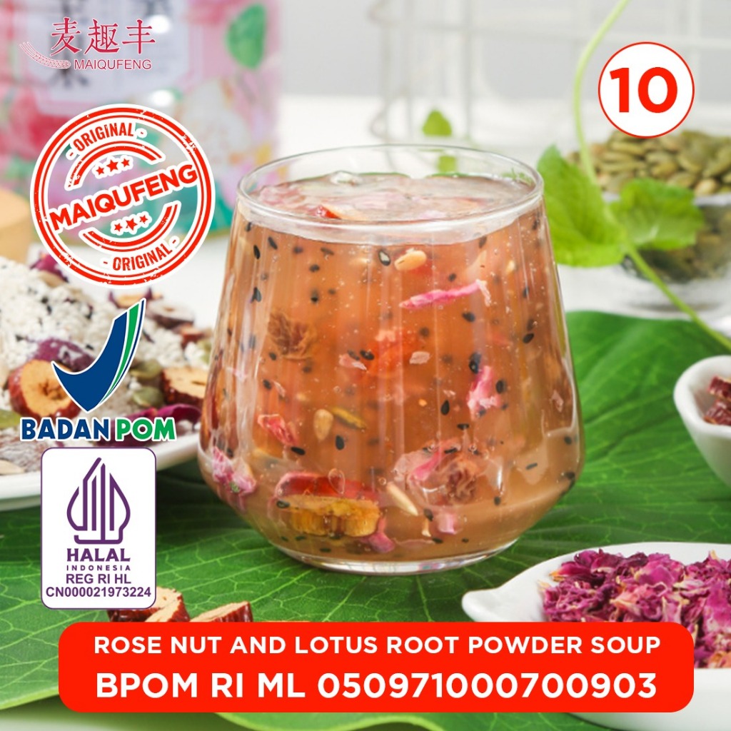 

MAIQUFENG Oufen Lotus Root Powder Bubuk Akar Teratai Original BPOM RI (HALAL) - Rose