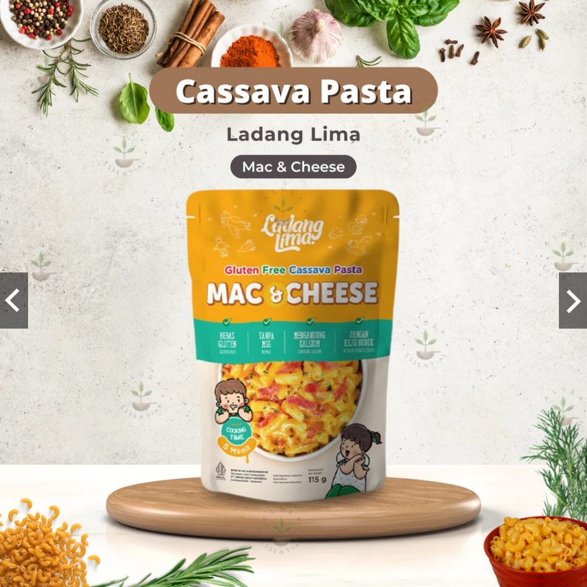 

Pasta Mac and Cheese 115g - Pasta Gluten Free Ladang Lima