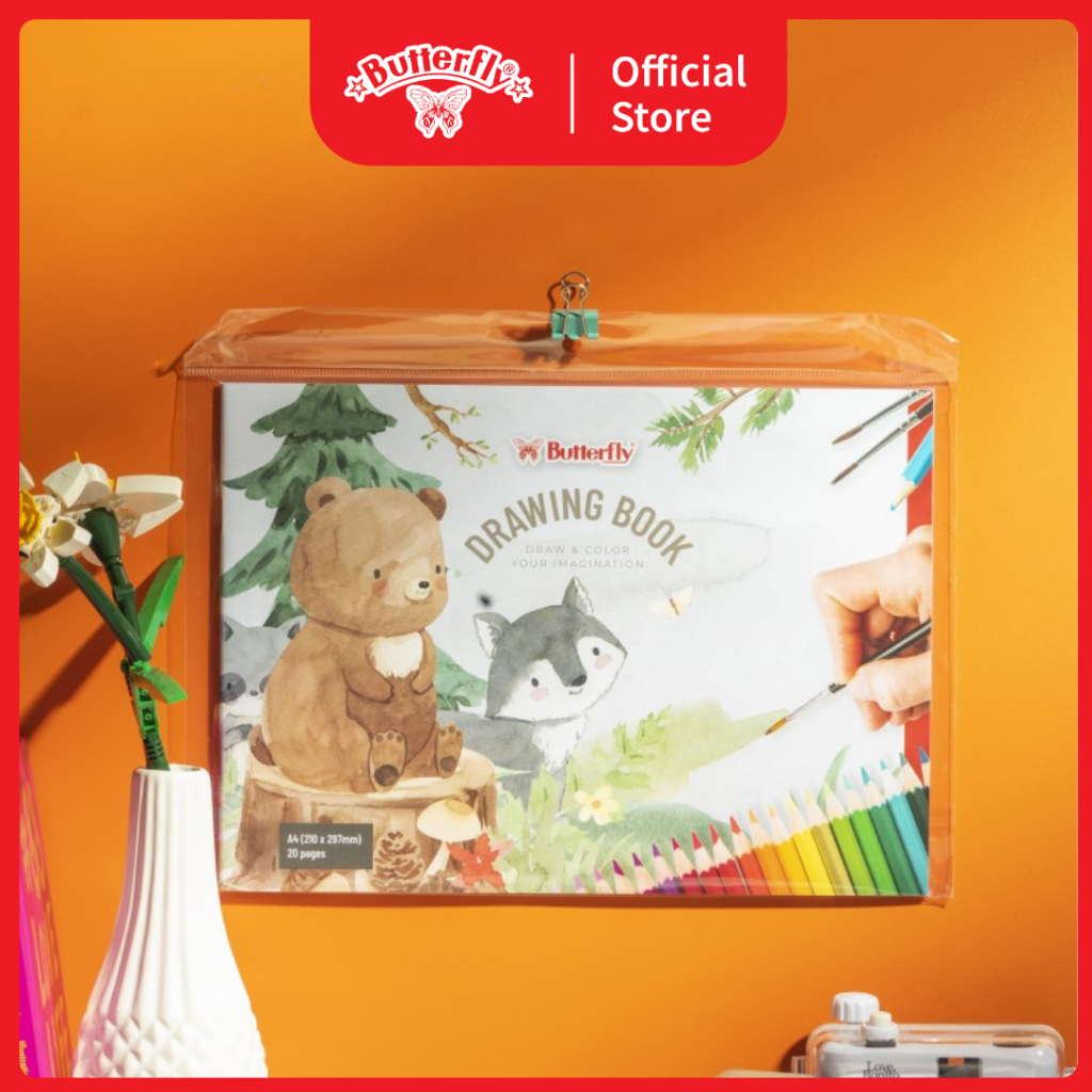 

Butterfly Buku Gambar (A4 isi 20 Lembar) - Drawing Book Animal