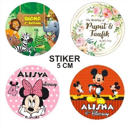 

stiker bulat diameter 5 cm