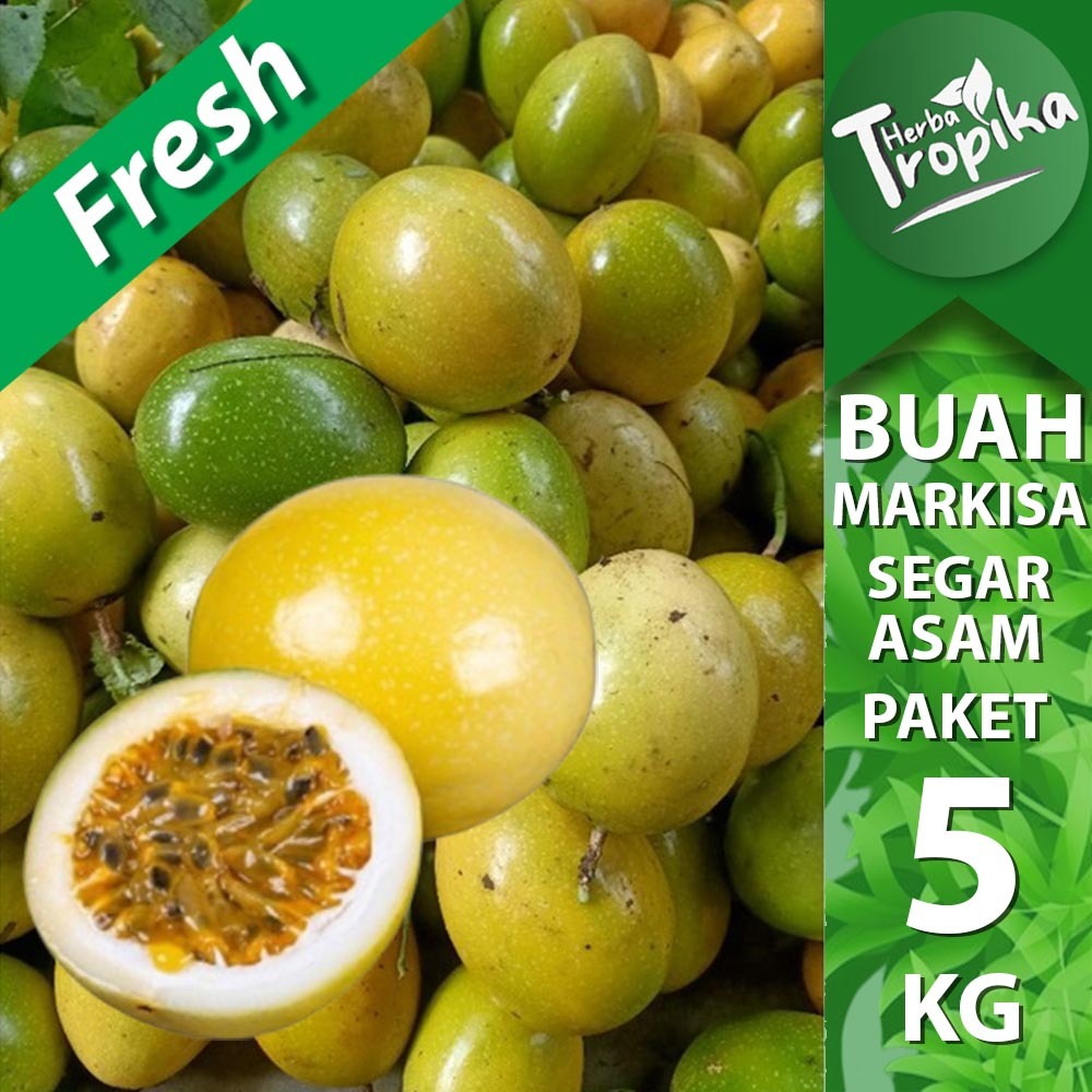 

Paket Kargo Buah Markisa Segar Asam manis 5 kg Fresh toko herba tropika
