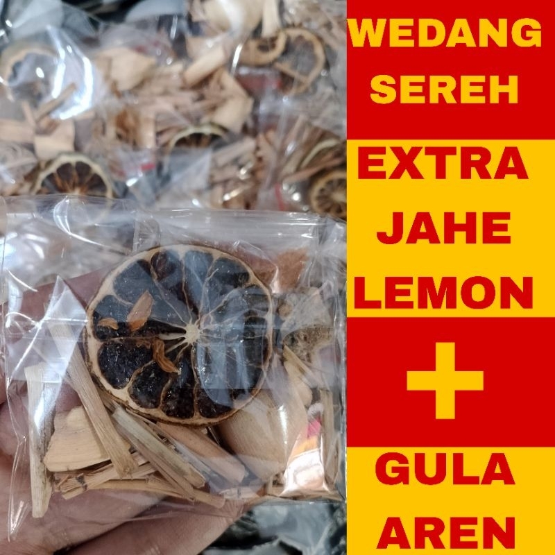 

WEDANG SEREH JAHE KERING LEMON GULA AREN, PREMIUM