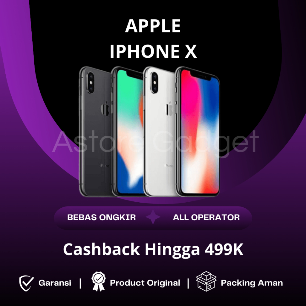iPhone X 64GB/256GB ORIGINAL Mulus Bening Fullset