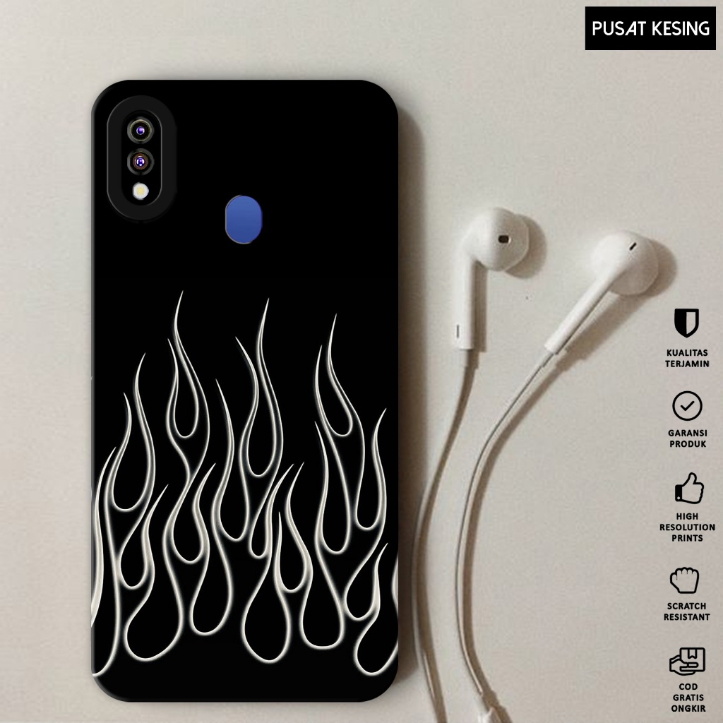 CASE SAMSUNG A20 / SAMSUNG A30 - Case Hp Samsung A20/A30 Motif FIRE - Softcase Hp Samsung A20/A30 - 