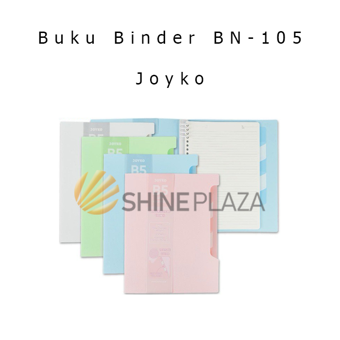 

Binder Note Pastel Color Joyko A5 B5 BN-105 - Buku Tulis Catatan Notebook Ring Loose Leaf
