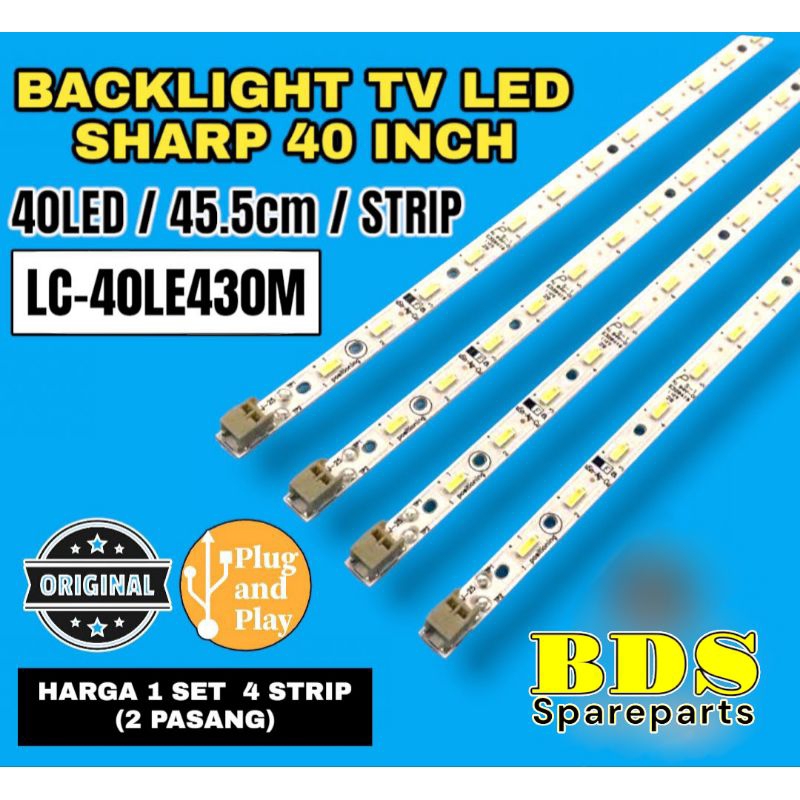 BACKLIGHT TV LED SHARP 40 INC LC40LE430M LC-40LE430M LAMPU BL SHARP 40LE430M
