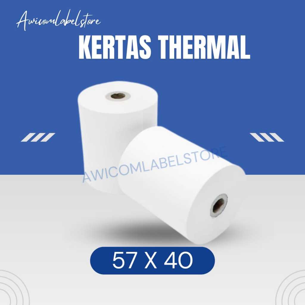 

Kertas Thermal 57x40 / 58x40 MM (per 1 Roll Polos), Printer Bluetooth Kasir 57 x 40 / 58 x 40 CORE Kertas thermal kasir