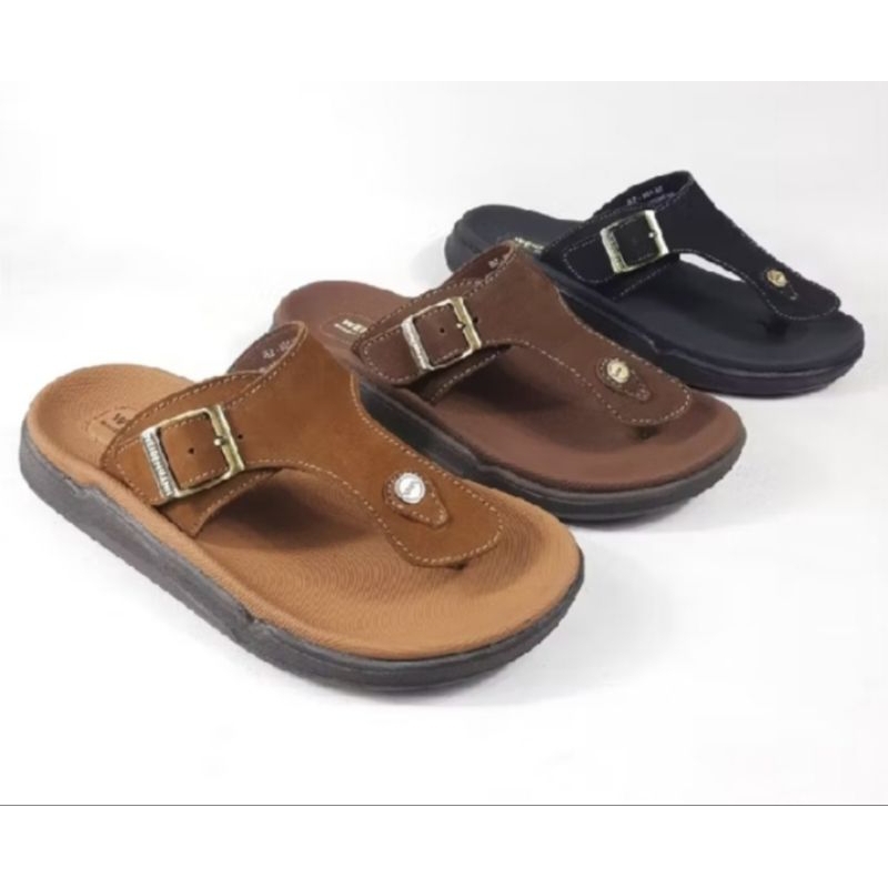 Sendal Pria Kulit asli Weidenman Bz. 801 Black, camel, coffe
