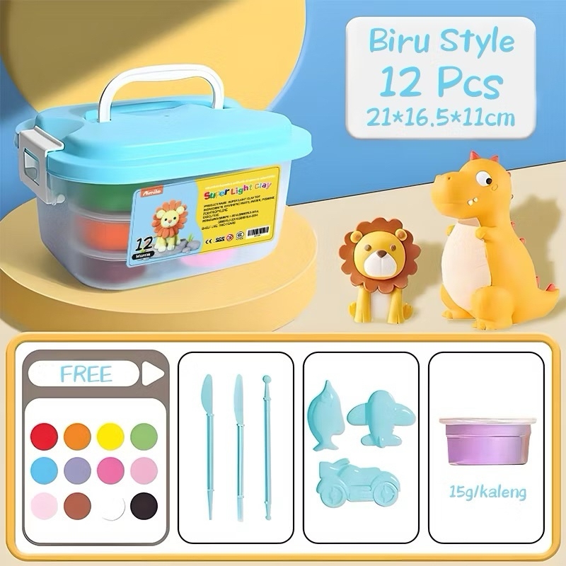 CLAY MAINAN ANAK / mainan anak clay / clay anak 12pcs