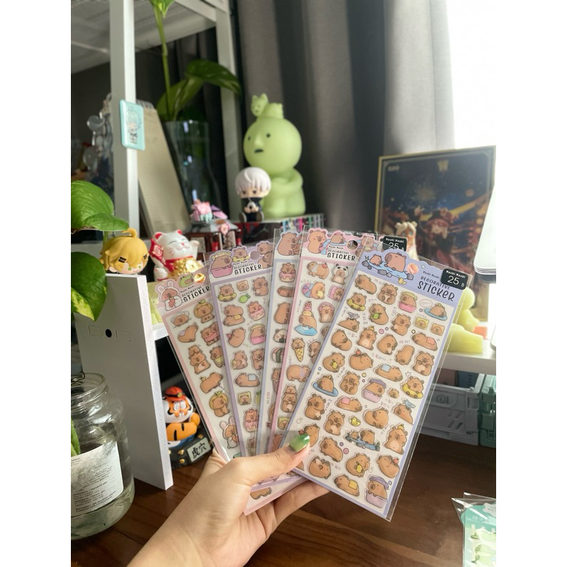 

capybara deco sticker series (moshi moshi)