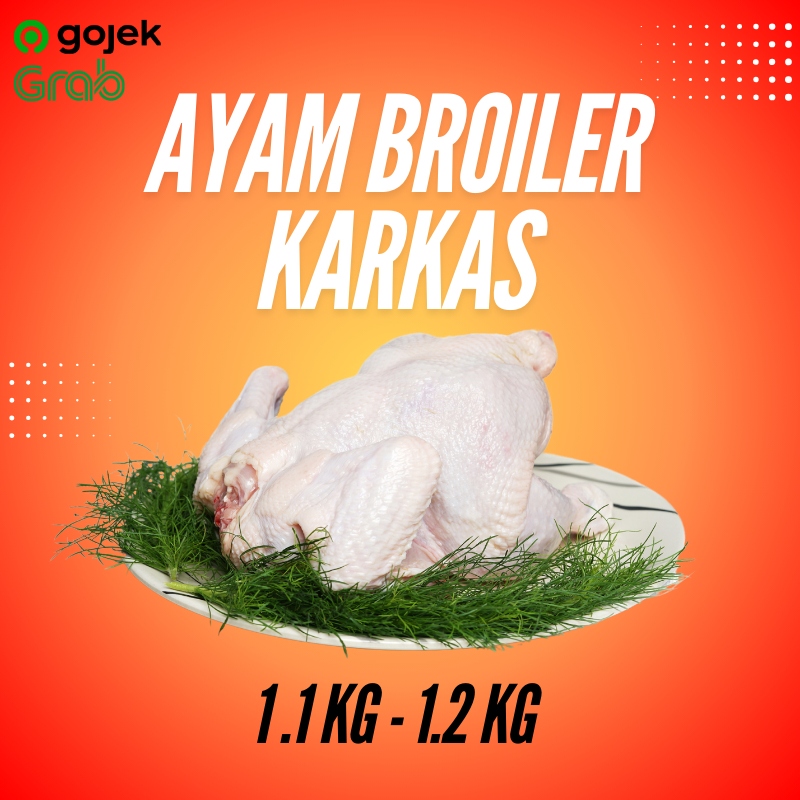 

Ayam Karkas Broiler ukuran 1.1 kg - 1.2 kg