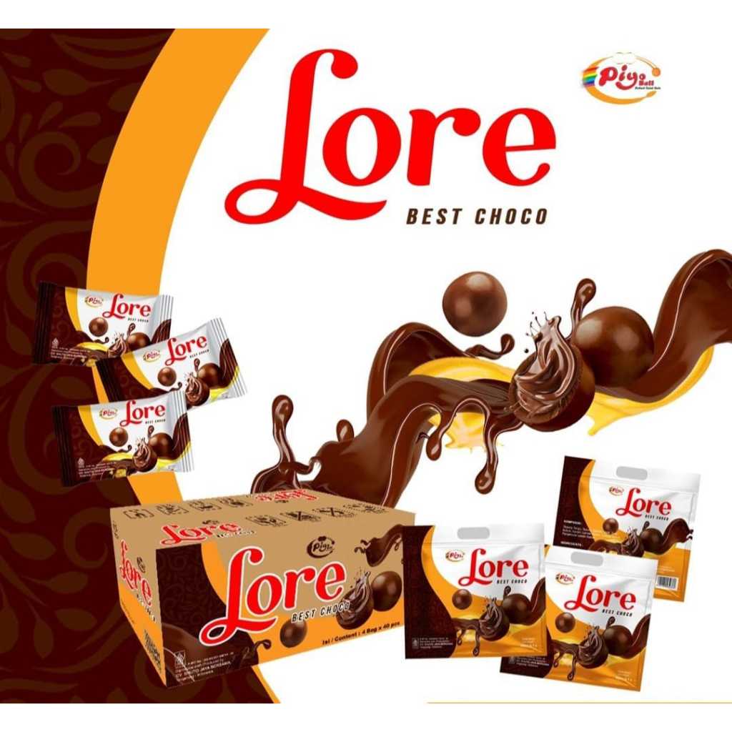 

Makanan Cokelat PiyoBall Lore Best Choco HALAL 40pcs 320gr