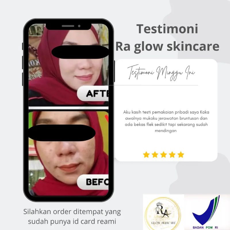 Testi dari Ra glow skincare